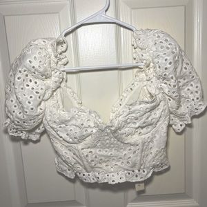 for love & lemons new with tags Bella puff sleeve corset